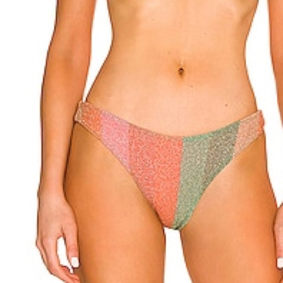 NWT Beach Riot Revolve Island bikini bottom Yasmin Fest multi shimmer colorway - Picture 1 of 4